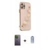 MARSİLYAN™- iPhone 12 Pro Max Kılıf Nova Işık Prime - Siyah Joko Magic 5D Cam + Yeşil Neon Fosforlu Kamera Lens