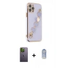 MARSİLYAN™- iPhone 12 Pro Max Kılıf Nova Işık Prime - Siyah Joko Magic 5D Cam + Yeşil Neon Fosforlu Kamera Lens