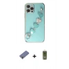 MARSİLYAN™- iPhone 12 Pro Max Kılıf Nova Işık Prime - Siyah Joko Magic 5D Hayalet Cam + Gold Metal Kamera Lens Koruma Cam