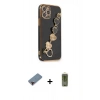 MARSİLYAN™- iPhone 12 Pro Max Kılıf Nova Işık Prime - Siyah Joko Magic 5D Hayalet Cam + Metal Kamera Lens Koruma Cam - KI