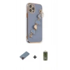 MARSİLYAN™- iPhone 12 Pro Max Kılıf Nova Işık Prime - Siyah Joko Magic 5D Hayalet Cam + Metal Kamera Lens Koruma Cam - KI