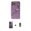 MARSİLYAN™- iPhone 12 Pro Max Kılıf Nova Işık Prime - Siyah Joko Magic 5D Hayalet Cam + Neon Fosforlu Kamera Lens - SI