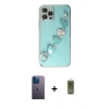 MARSİLYAN™- iPhone 12 Pro Max Kılıf Nova Işık Prime - Siyah Joko Magic 5D Hayalet Cam + Neon Fosforlu Kamera Lens - MI