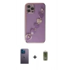 MARSİLYAN™- iPhone 12 Pro Max Kılıf Nova Işık Prime - Siyah Joko Magic 5D Hayalet Cam + Neon Fosforlu Kamera Lens - MI