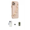MARSİLYAN™- iPhone 12 Pro Max Kılıf Nova Işık Prime - Siyah Joko Magic 5D Hayalet Cam + Shine Kamera Lens - LT