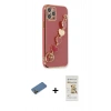 MARSİLYAN™- iPhone 12 Pro Max Kılıf Nova Işık Prime - Siyah Mat Seramik Nano Ekran Koruyucu + Shine Kamera Lens Koruma Cam - GD