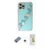 MARSİLYAN™- iPhone 12 Pro Max Kılıf Nova Işık Prime - Siyah Mat Seramik Nano Ekran Koruyucu + Metal Kamera Lens Koruma Cam - KI