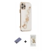 MARSİLYAN™- iPhone 12 Pro Max Kılıf Nova Işık Prime - Siyah Mat Seramik Nano Ekran Koruyucu + Metal Kamera Lens Koruma Cam - GD