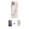 MARSİLYAN™- iPhone 12 Pro Max Kılıf Nova Işık Prime - Siyah Mat Seramik Nano Ekran Koruyucu + Neon Fosforlu Kamera Lens - SI