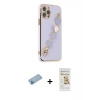 MARSİLYAN™- iPhone 12 Pro Max Kılıf Nova Işık Prime - Siyah Mat Seramik Nano Ekran Koruyucu + Shine Kamera Lens Koruma Cam - MI
