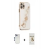 MARSİLYAN™- iPhone 12 Pro Max Kılıf Nova Işık Prime - Siyah Mat Seramik Nano Ekran Koruyucu + Shine Kamera Lens - LT