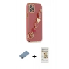 MARSİLYAN™- iPhone 12 Pro Max Kılıf Nova Işık Prime - Siyah Mat Seramik Nano Ekran Koruyucu + Shine Kamera Lens Koruma Cam - GS