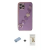 MARSİLYAN™- iPhone 12 Pro Max Kılıf Nova Işık Prime - Siyah Mat Seramik Nano Ekran Koruyucu + Shine Kamera Lens Koruma Cam - MI