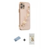 MARSİLYAN™- iPhone 12 Pro Max Kılıf Nova Işık Prime - Siyah Mat Seramik Nano Ekran Koruyucu + Shine Kamera Lens Koruma Cam - MI