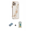 MARSİLYAN™- iPhone 12 Pro Max Kılıf Nova Işık Prime - Siyah Polymer Nano Ekran Koruyucu + Shine Kamera Lens Koruma Cam - GI