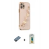 MARSİLYAN™- iPhone 12 Pro Max Kılıf Nova Işık Prime - Siyah Polymer Nano Ekran Koruyucu + Shine Kamera Lens Koruma Cam - SH