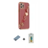 MARSİLYAN™- iPhone 12 Pro Max Kılıf Nova Işık Prime - Siyah Polymer Nano Ekran Koruyucu + Shine Kamera Lens Koruma Cam - GI