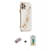 MARSİLYAN™- iPhone 12 Pro Max Kılıf Nova Işık Prime - Siyah Polymer Nano Ekran Koruyucu + Shine Kamera Lens Koruma Cam - SABE