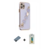 MARSİLYAN™- iPhone 12 Pro Max Kılıf Nova Işık Prime - Siyah Polymer Nano Ekran Koruyucu + Shine Kamera Lens Koruma Cam - SH