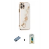 MARSİLYAN™- iPhone 12 Pro Max Kılıf Nova Işık Prime - Siyah Polymer Nano Ekran Koruyucu + Shine Kamera Lens Koruma Cam - GS