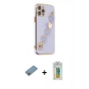 MARSİLYAN™- iPhone 12 Pro Max Kılıf Nova Işık Prime - Siyah Polymer Nano Ekran Koruyucu + Shine Kamera Lens Koruma Cam - GI