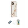 MARSİLYAN™- iPhone 12 Pro Max Kılıf Nova Işık Prime - Siyah Polymer Nano Ekran Koruyucu + Shine Kamera Lens Koruma Cam - SH