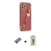 MARSİLYAN™- iPhone 12 Pro Max Kılıf Nova Işık Prime - Siyah Polymer Nano Ekran Koruyucu + Shine Kamera Lens Koruma Cam - SH