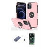 MARSİLYAN™- iPhone 12 Pro Max Kılıf Odak Form Prime - Şeffaf 360 Full Body Arka Koruyucu + Metal Kamera Lens Koruma Cam - GD