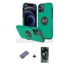 MARSİLYAN™- iPhone 12 Pro Max Kılıf Odak Form Prime - Şeffaf 360 Full Body Arka Koruyucu + Metal Kamera Lens Koruma Cam - GD