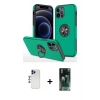 MARSİLYAN™- iPhone 12 Pro Max Kılıf Odak Form Prime - Şeffaf 360 Full Body Arka Koruyucu + Shine Kamera Lens - LT