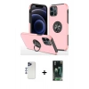 MARSİLYAN™- iPhone 12 Pro Max Kılıf Odak Form Prime - Şeffaf 360 Full Body Arka Koruyucu + Shine Kamera Lens - LT