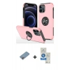 MARSİLYAN™- iPhone 12 Pro Max Kılıf Odak Form Prime - Şeffaf Royal Nano Ekran Koruyucu + Shine Kamera Lens Koruma Cam - GI
