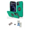 MARSİLYAN™- iPhone 12 Pro Max Kılıf Odak Form Prime - Şeffaf Royal Nano Ekran Koruyucu + Shine Kamera Lens Koruma Cam - SABE