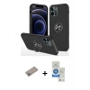 MARSİLYAN™- iPhone 12 Pro Max Kılıf Odak Form Prime - Şeffaf Royal Nano Ekran Koruyucu + Shine Kamera Lens Koruma Cam - SABE
