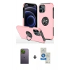 MARSİLYAN™- iPhone 12 Pro Max Kılıf Odak Form Prime - Şeffaf Royal Nano Ekran Koruyucu + Neon Fosforlu Kamera Lens - YL