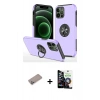 MARSİLYAN™- iPhone 12 Pro Max Kılıf Odak Form Prime - Şeffaf Temperli Cam Ekran Koruyucu + Shine Kamera Lens Koruma Cam - SABE