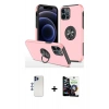 MARSİLYAN™- iPhone 12 Pro Max Kılıf Odak Form Prime - Şeffaf Temperli Cam Ekran Koruyucu + Shine Kamera Lens - LT