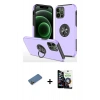 MARSİLYAN™- iPhone 12 Pro Max Kılıf Odak Form Prime - Şeffaf Temperli Cam Ekran Koruyucu + Shine Kamera Lens Koruma Cam - GD