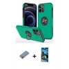 MARSİLYAN™- iPhone 12 Pro Max Kılıf Odak Form Prime - Siyah 34D Izgaralı Cam + Shine Kamera Lens Koruma Cam - GI