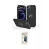 MARSİLYAN™- iPhone 12 Pro Max Kılıf Odak Form Prime - Siyah 6D Mat Seramik Hayalet Nano Ekran Koruyucu