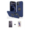 MARSİLYAN™- iPhone 12 Pro Max Kılıf Odak Form Prime - Siyah Joko 5D Cam + Neon Fosforlu Kamera Lens - BZ