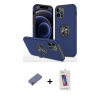 MARSİLYAN™- iPhone 12 Pro Max Kılıf Odak Form Prime - Siyah Joko 5D Cam + Metal Kamera Lens Koruma Cam - GD