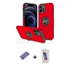 MARSİLYAN™- iPhone 12 Pro Max Kılıf Odak Form Prime - Siyah Joko 5D Cam + Metal Kamera Lens Koruma Cam - GD