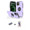 MARSİLYAN™- iPhone 12 Pro Max Kılıf Odak Form Prime - Siyah Joko 5D Cam + Renkli Kamera Lens Koruma Cam - TU