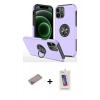 MARSİLYAN™- iPhone 12 Pro Max Kılıf Odak Form Prime - Siyah Joko 5D Cam + Shine Kamera Lens Koruma Cam - SABE