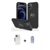 MARSİLYAN™- iPhone 12 Pro Max Kılıf Odak Form Prime - Siyah Joko Magic 5D Cam + Shine Kamera Lens - GD