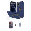 MARSİLYAN™- iPhone 12 Pro Max Kılıf Odak Form Prime - Siyah Joko Magic 5D Cam + Neon Fosforlu Kamera Lens - TU