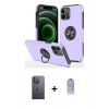 MARSİLYAN™- iPhone 12 Pro Max Kılıf Odak Form Prime - Siyah Joko Magic 5D Cam + Neon Fosforlu Kamera Lens - BZ