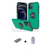 MARSİLYAN™- iPhone 12 Pro Max Kılıf Odak Form Prime - Siyah Joko Magic 5D Cam + Renkli Kamera Lens Koruma Cam - TU