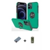 MARSİLYAN™- iPhone 12 Pro Max Kılıf Odak Form Prime - Siyah Joko Magic 5D Hayalet Cam + Metal Kamera Lens Koruma Cam - KI